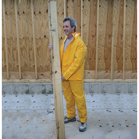 Boulder Creek Boulder Creek Yellow PVC-Coated Rayon Three Piece Rain Suit Medium 61312CM